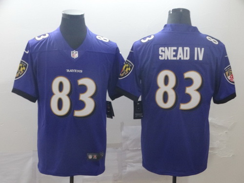 Ravens 83 Willie Snead IV Purple Vapor Untouchable Limited Jersey