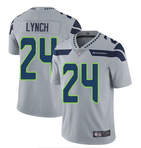 Seahawks 24 Marshawn Lynch Gray Vapor Untouchable Limited Jersey