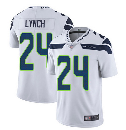 Seahawks 24 Marshawn Lynch White Vapor Untouchable Limited Jersey