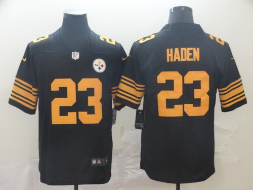 Steelers 23 Joe Haden Black Color Rush Limited Jersey