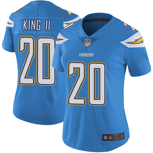 Women Chargers 20 Desmond King II Electric Blue Alternate Stitched Football Vapor Untouchable Limite