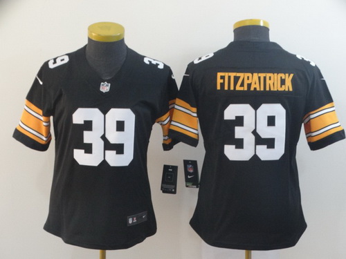 Women Nike Steelers 39 Minkah Fitzpatrick Black Alternate Vapor Untouchable Limited Jersey