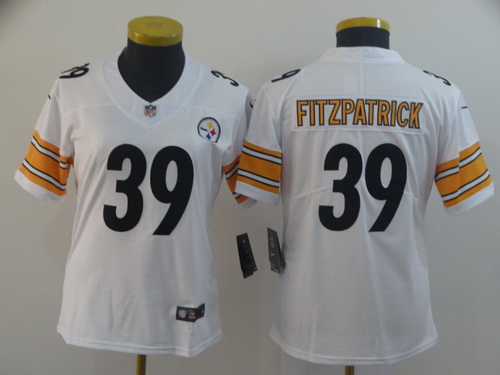 Women Nike Steelers 39 Minkah Fitzpatrick White Vapor Untouchable Limited Jersey