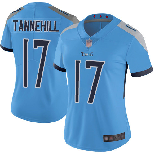 Women Titans 17 Ryan Tannehill Light Blue Alternate Stitched Football Vapor Untouchable Limited Jers