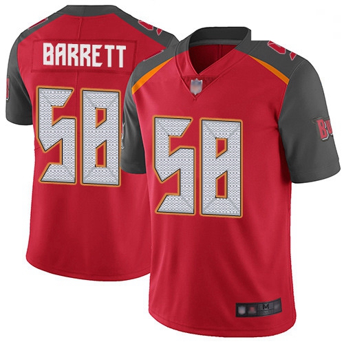 Youth Buccaneers 58 Shaquil Barrett Red Team Color Stitched Football Vapor Untouchable Limited Jerse