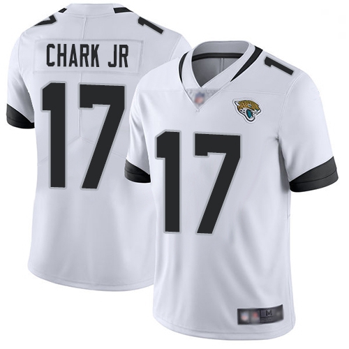 Youth Jaguars 17 DJ Chark Jr White Stitched Football Vapor Untouchable Limited Jersey