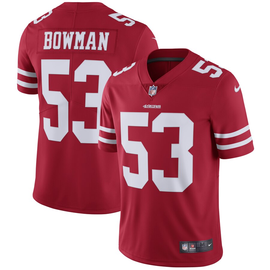 Youth 49ers #53 NaVorro Bowman Red Vapor Untouchable Limited Player NFL Jersey