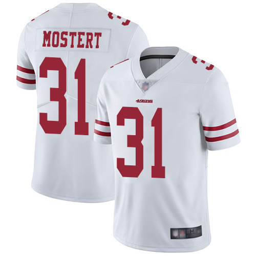 Men's Nike San Francisco 49ers 31 Raheem Mostert White Team Color Vapor Untouchable Limited Player N