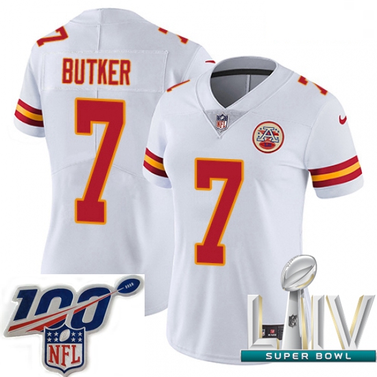 2020 Super Bowl LIV Women Nike Kansas City Chiefs #7 Harrison Butker White Vapor Untouchable Limited