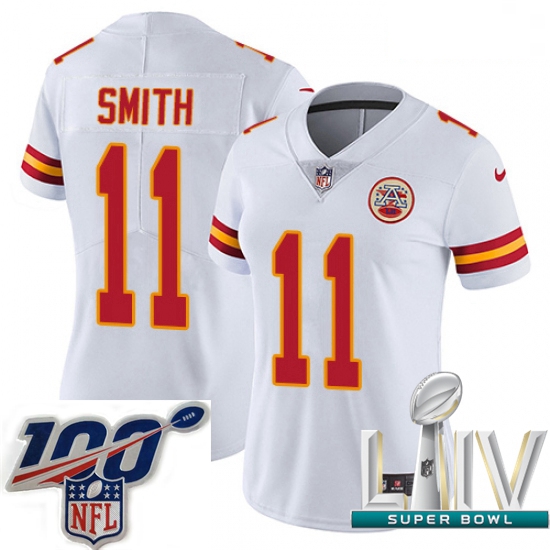 2020 Super Bowl LIV Women Nike Kansas City Chiefs #11 Alex Smith White Vapor Untouchable Limited Pla