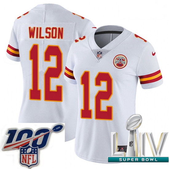 2020 Super Bowl LIV Women Nike Kansas City Chiefs #12 Albert Wilson White Vapor Untouchable Limited 