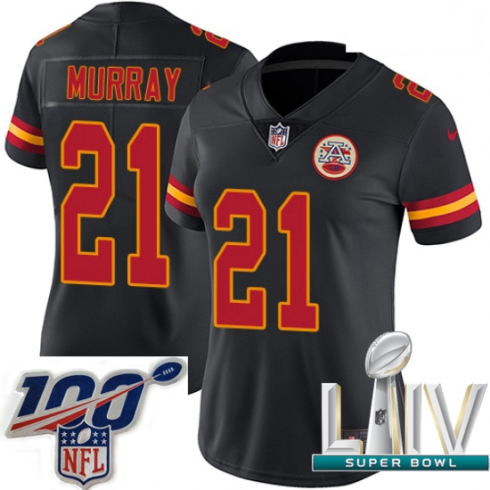 2020 Super Bowl LIV Women Nike Kansas City Chiefs #21 Eric Murray Limited Black Rush Vapor Untouchab