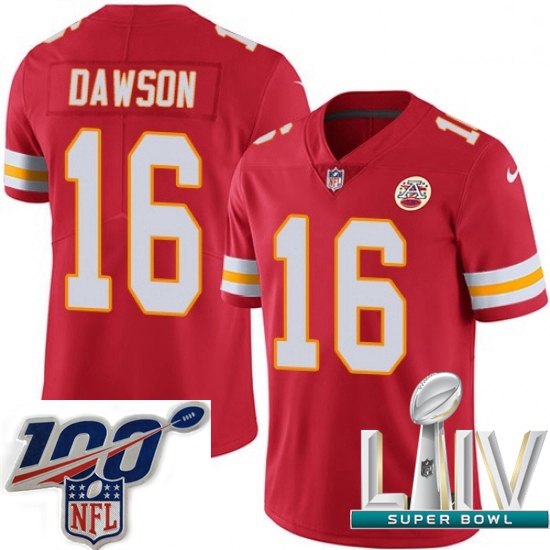 2020 Super Bowl LIV Men Nike Kansas City Chiefs #16 Len Dawson Red Team Color Vapor Untouchable Limi
