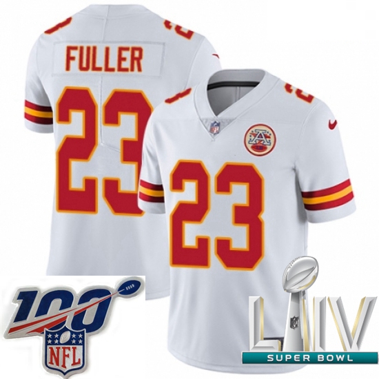 2020 Super Bowl LIV Men Nike Kansas City Chiefs #23 Kendall Fuller White Vapor Untouchable Limited P