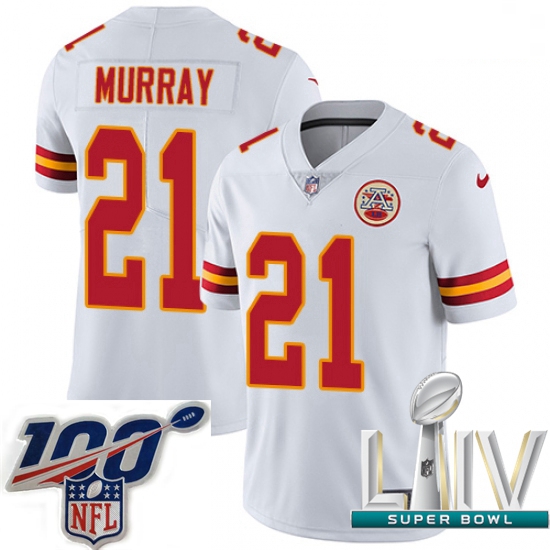 2020 Super Bowl LIV Youth Nike Kansas City Chiefs #21 Eric Murray White Vapor Untouchable Limited Pl