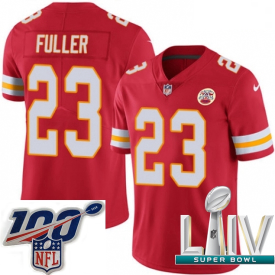 2020 Super Bowl LIV Youth Nike Kansas City Chiefs #23 Kendall Fuller Red Team Color Vapor Untouchabl