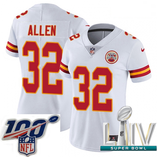 2020 Super Bowl LIV Women Nike Kansas City Chiefs #32 Marcus Allen White Vapor Untouchable Limited P