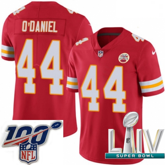 2020 Super Bowl LIV Men Nike Kansas City Chiefs #44 Dorian O'Daniel Red Team Color Vapor Untouchable