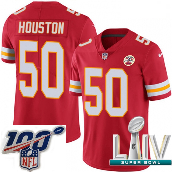 2020 Super Bowl LIV Men Nike Kansas City Chiefs #50 Justin Houston Red Team Color Vapor Untouchable 