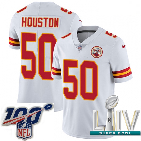 2020 Super Bowl LIV Men Nike Kansas City Chiefs #50 Justin Houston White Vapor Untouchable Limited P