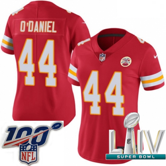 2020 Super Bowl LIV Women Nike Kansas City Chiefs #44 Dorian O'Daniel Red Team Color Vapor Untouchab