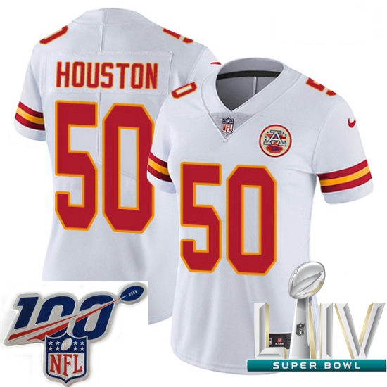 2020 Super Bowl LIV Women Nike Kansas City Chiefs #50 Justin Houston White Vapor Untouchable Limited