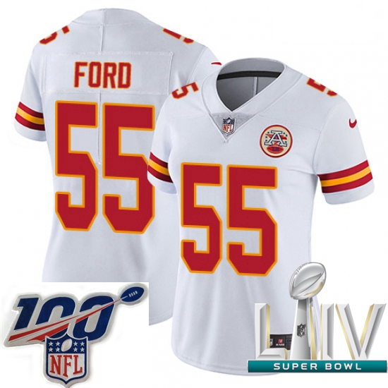 2020 Super Bowl LIV Women Nike Kansas City Chiefs #55 Dee Ford White Vapor Untouchable Limited Playe