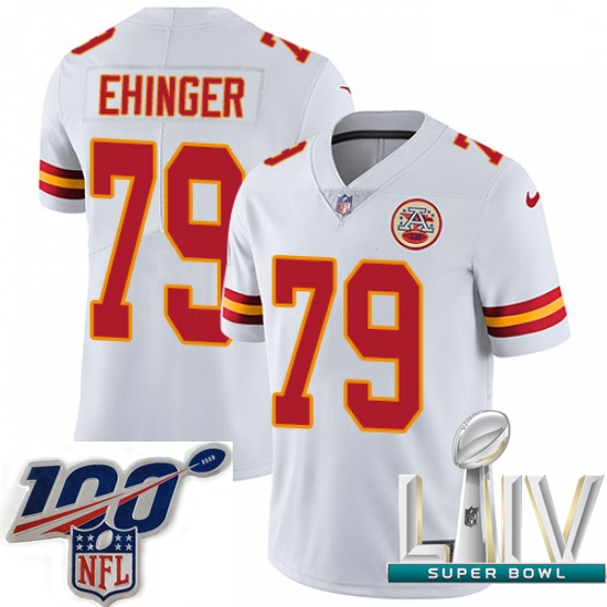 2020 Super Bowl LIV Men Nike Kansas City Chiefs #79 Parker Ehinger White Vapor Untouchable Limited P