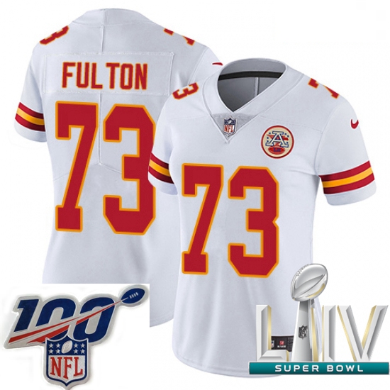 2020 Super Bowl LIV Women Nike Kansas City Chiefs #73 Zach Fulton White Vapor Untouchable Limited Pl