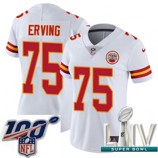 2020 Super Bowl LIV Women Nike Kansas City Chiefs #75 Cameron Erving White Vapor Untouchable Limited