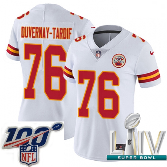 2020 Super Bowl LIV Women Nike Kansas City Chiefs #76 Laurent Duvernay-Tardif White Vapor Untouchabl