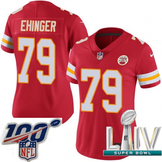 2020 Super Bowl LIV Women Nike Kansas City Chiefs #79 Parker Ehinger Red Team Color Vapor Untouchabl