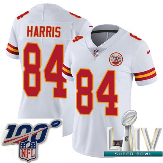 2020 Super Bowl LIV Women Nike Kansas City Chiefs #84 Demetrius Harris White Vapor Untouchable Limit