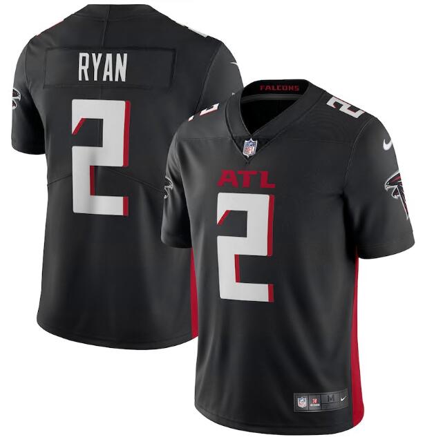 Men Nike 2020 2 Matt Ryan Atlanta Falcons Nike Vapor Limited Jersey Black