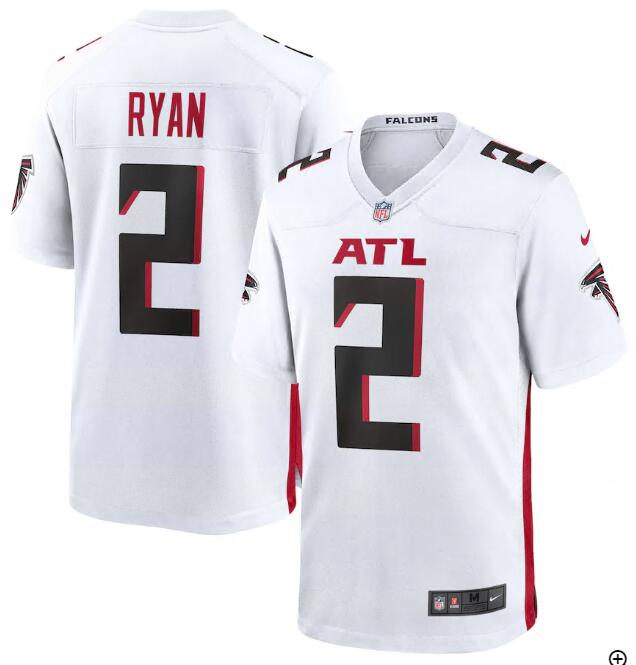 Men Nike 2020 2 Matt Ryan Atlanta Falcons Nike Vapor Limited Jersey White