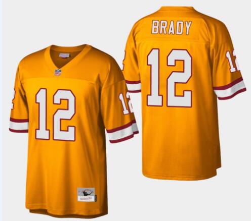 Tampa Bay Buccaneers #12 Tom Brady Legacy Throwback Orange Jersey