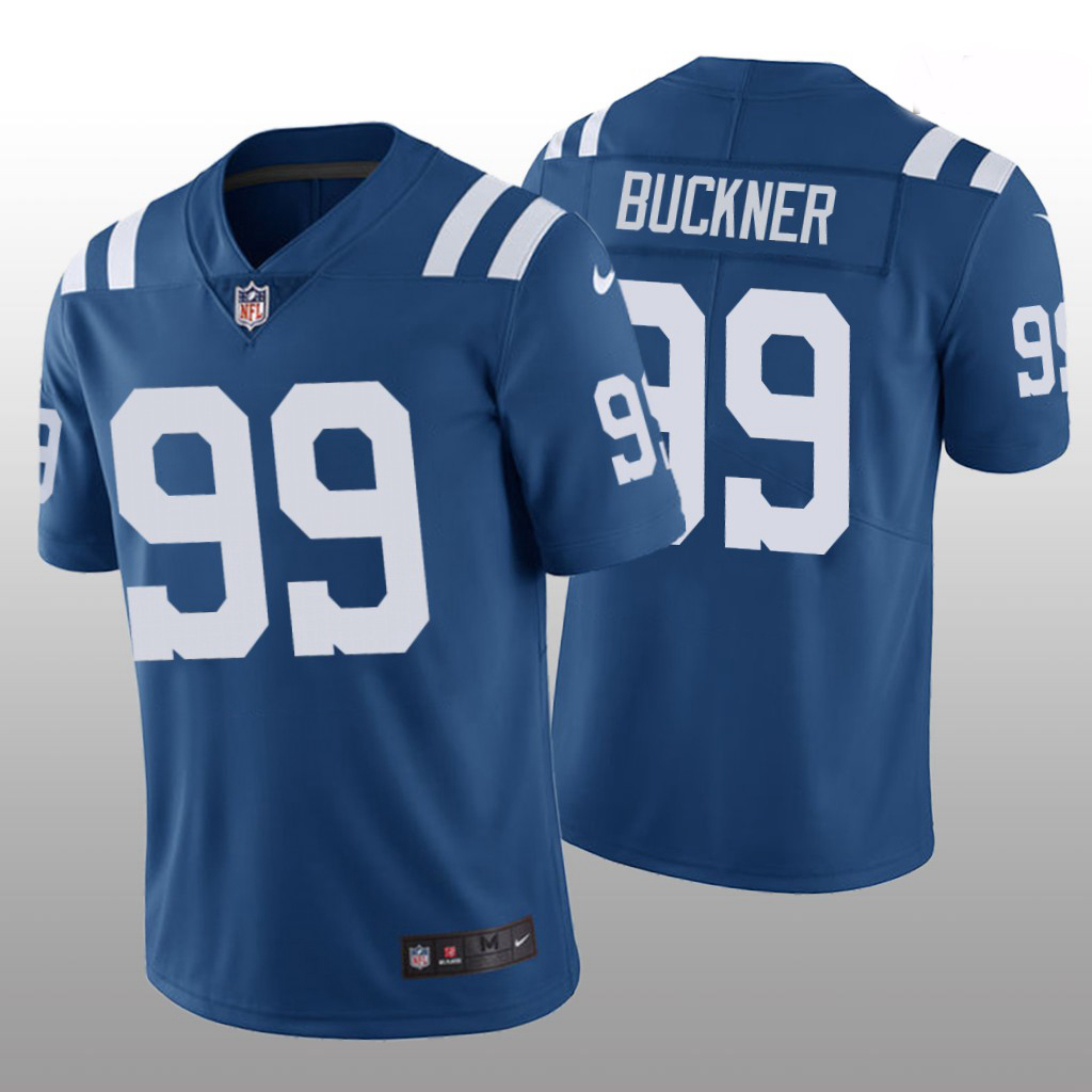 Men Nike Indianapolis Colts 99 Deforest Buckner Blue Vapor Limited Stitched NFL Jersey