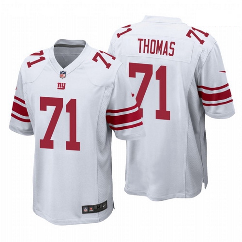 Men Nike Giant 71 Andrew Thomas White Game Jersey 2020 NFL Draft