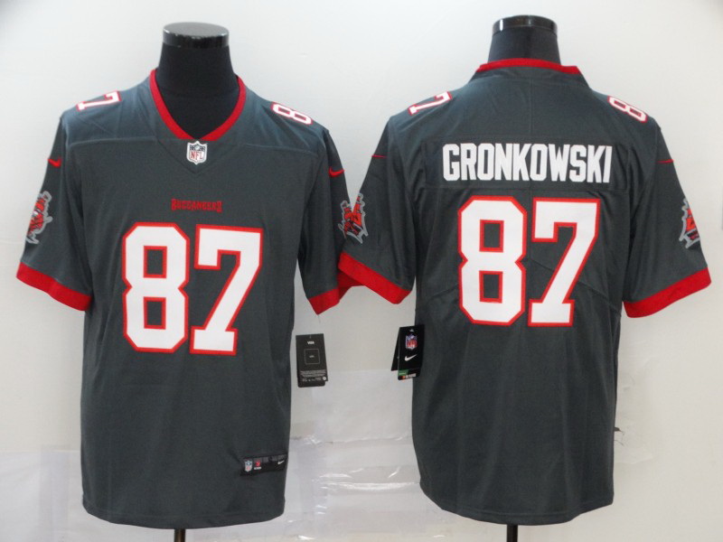 Nike Buccaneers 87 Rob Gronkowski  Gray New 2020 Vapor Untouchable Limited Jersey