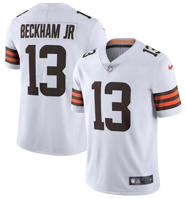 Nike Browns Beckham Jr  White 2020 New Vapor Untouchable Limited Jersey