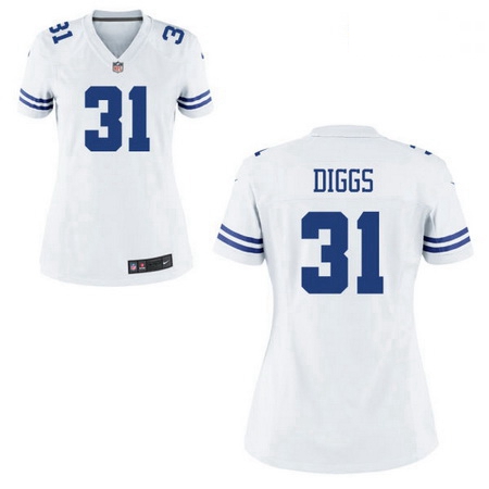 Women Nike Cowboys 31 Treyvon Diggs White Game Stitched NFL Jersey