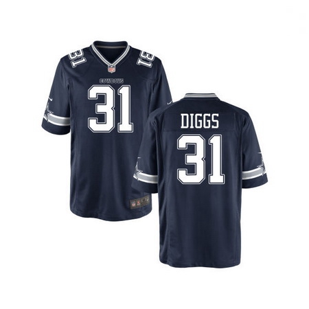 Men Nike Cowboys 31 Treyvon Diggs Blue Game Stitched NFL Jersey