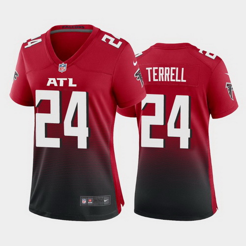 women a.j. terrell atlanta falcons red 2nd alternate game jersey 2020