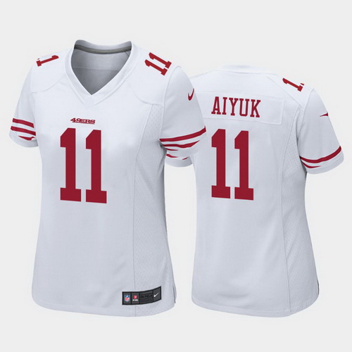 women brandon aiyuk san francisco 49ers white game jersey