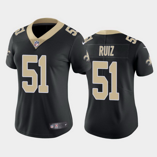 women cesar ruiz new orleans saints black vapor limited jersey