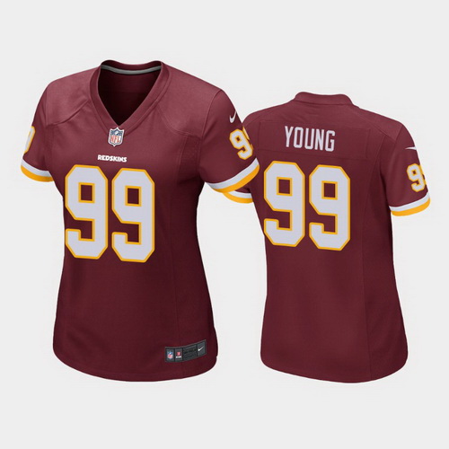 women chase young washington redskins burgundy game jersey