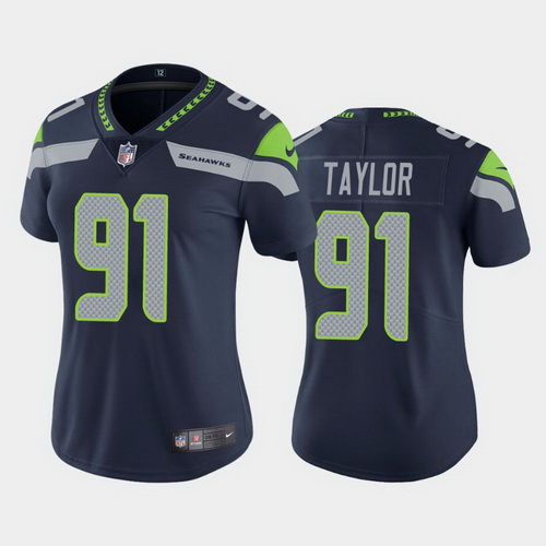 women darrell taylor seattle seahawks navy vapor limited jersey