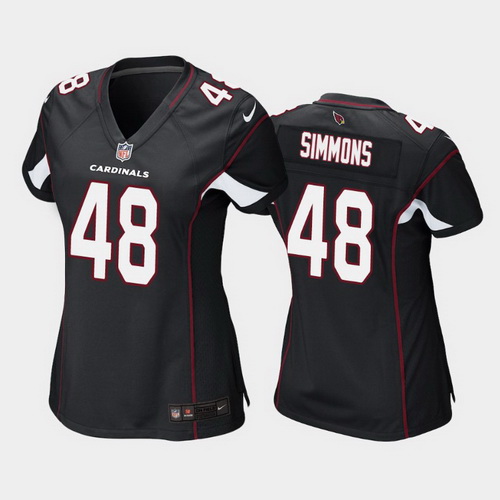 women isaiah simmons arizona cardinals black game jersey