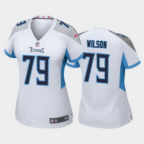 women isaiah wilson tennessee titans white game jersey