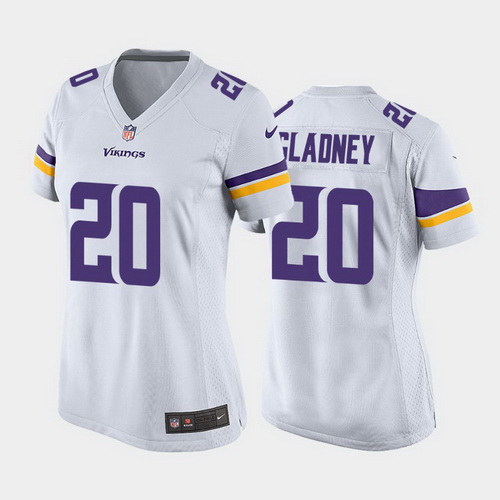 women jeff gladney minnesota vikings white game jersey